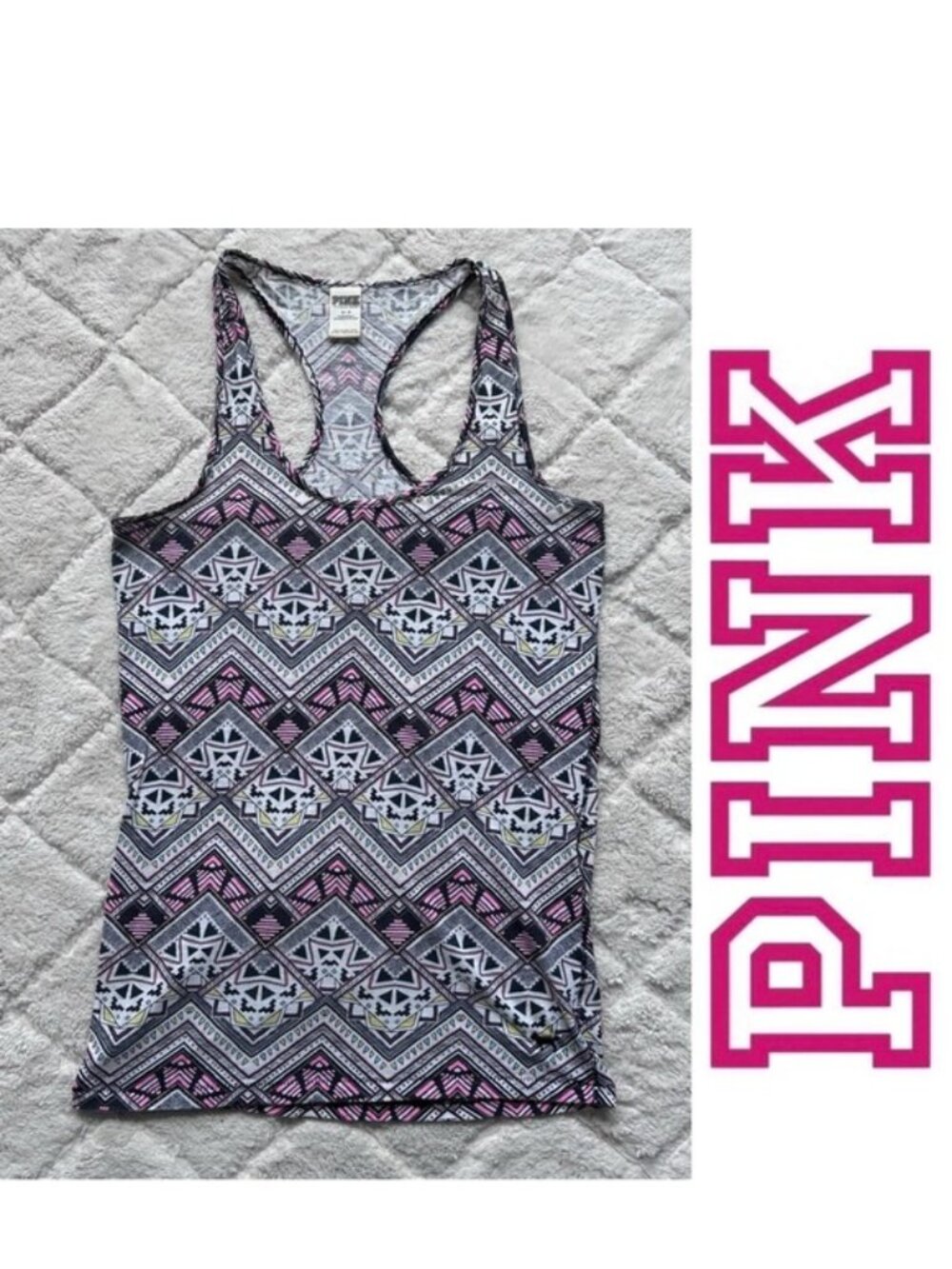 Victoria's Secret PINK | Aztec Layering Racerback Tank | Size Small